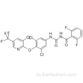 Бензамид, N - [[[3,5-дихлор-4 - [[3-хлор-5- (трифторметил) -2-пиридинил] окси] фенил] амино] карбонил] -2,6-дифтор CAS 71422-67- 8